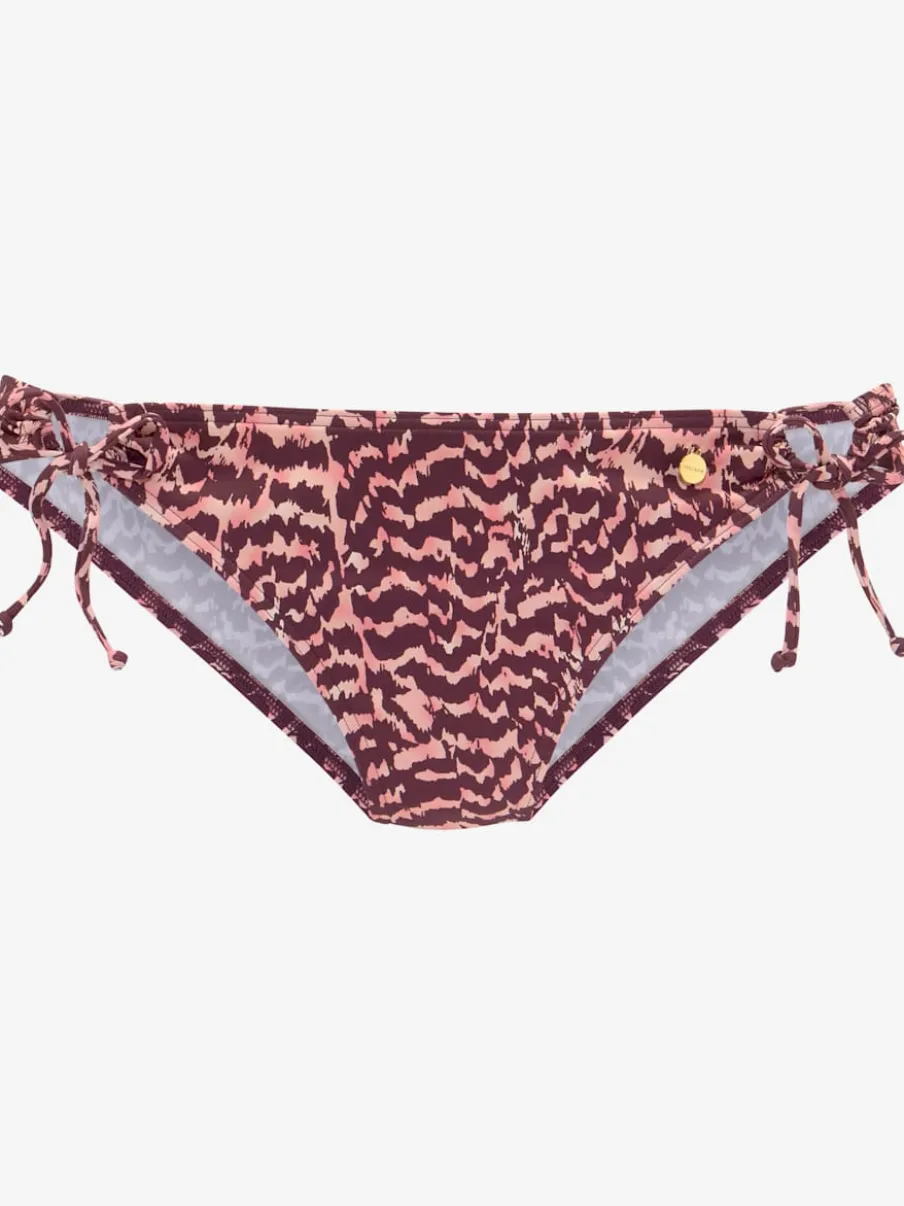 Bas de maillot de bain à nouer sur les côtés avec anneaux décoratifs en polyamide recyclé