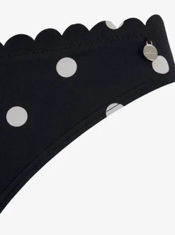 Bas de maillot de bain à pois avec bordure cocotte et coupe étroite