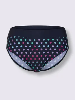 Bas de maillot de bain à pois et ceinture avec bordure