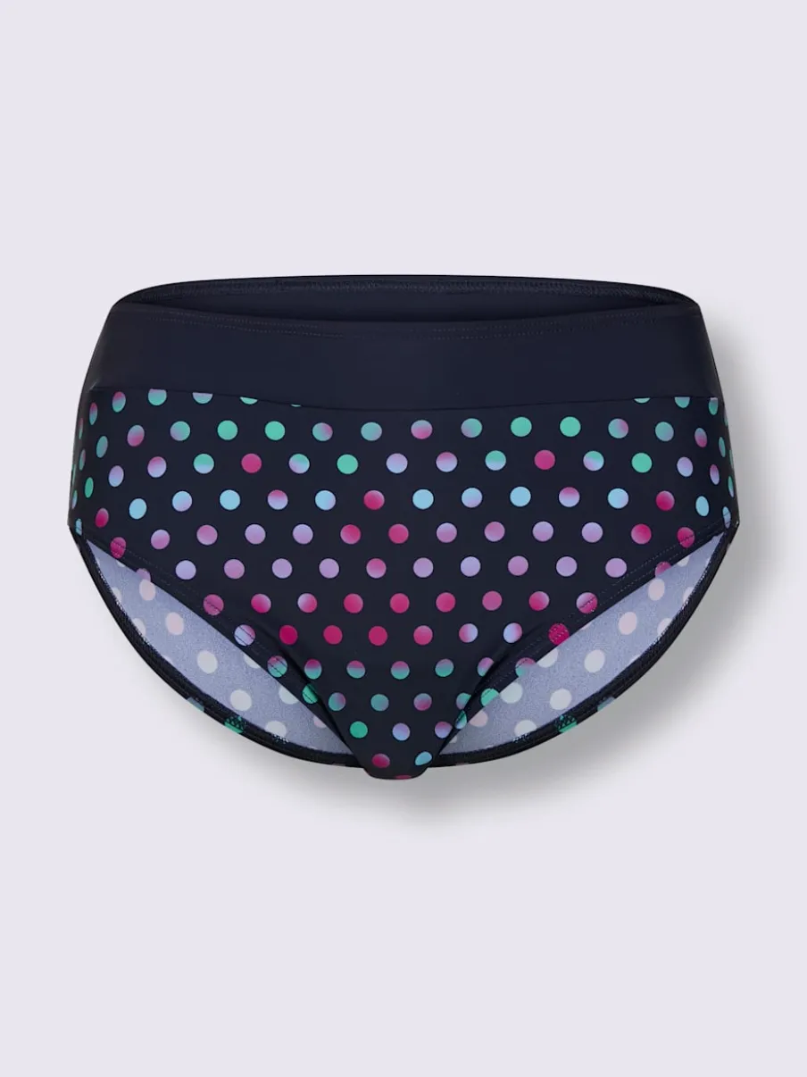 Bas de maillot de bain à pois et ceinture avec bordure