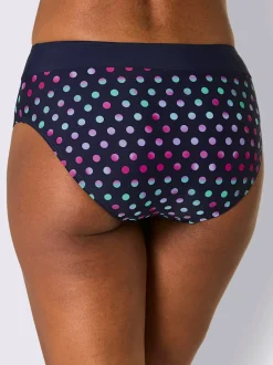 Bas de maillot de bain à pois et ceinture avec bordure