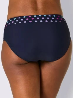 Bas de maillot de bain à pois et ceinture avec bordure