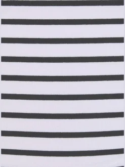 Bas de maillot de bain rayé avec détails contrastés et rubans tressés