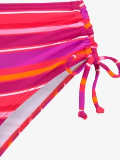Bas de maillot de bain à rayures estivales avec taille haute ajustable