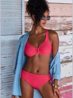 Bas de maillot de bain à resserrer sur les côtés en microfibre douce