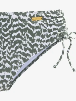 Bas de maillot de bain réglable avec motif géométrique et coupe haute