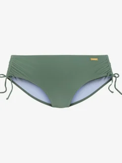 Bas de maillot de bain taille haute réglable avec matière en polyamide recyclé