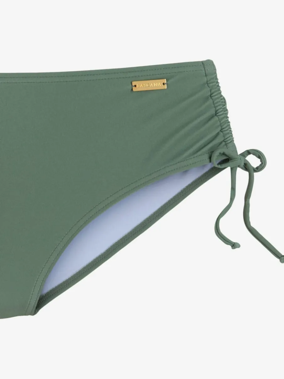 Bas de maillot de bain taille haute réglable avec matière en polyamide recyclé