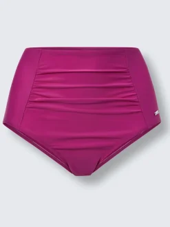 Bas de maillot de bain taille haute avec fronces et finition soignée