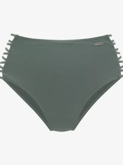 Bas de maillot de bain taille haute à bandes croisées sur les côtés