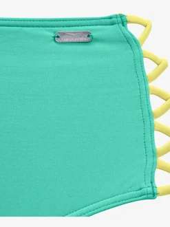Bas de maillot de bain taille haute avec bandes croisées et finition douce