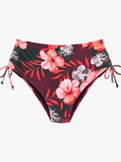 Bas de maillot de bain taille haute à empiècement gainant et réglable
