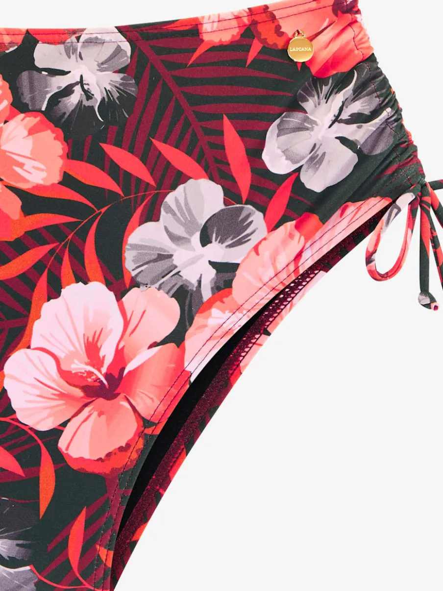 Bas de maillot de bain taille haute à empiècement gainant et réglable