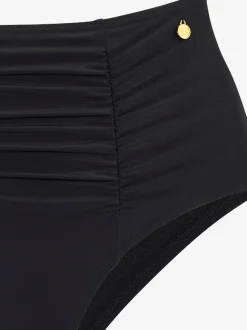 Bas de maillot de bain taille haute en fronces gainantes
