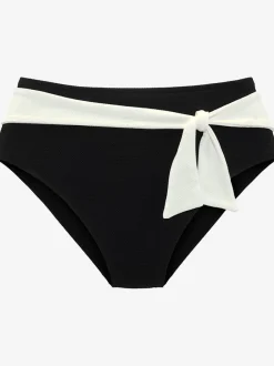 Bas de maillot de bain taille haute avec ceinture fantaisie en polyamide recyclé