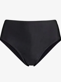 Bas de maillot de bain uni avec détails en animal print