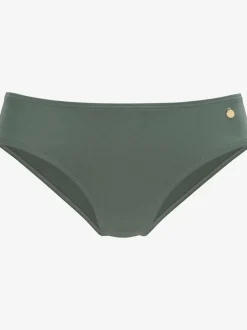 Bas de maillot de bain uni avec coupe classique en polyamide recyclé