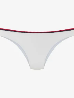 Bas de maillot de bain uni à cordons en polyamide recyclé