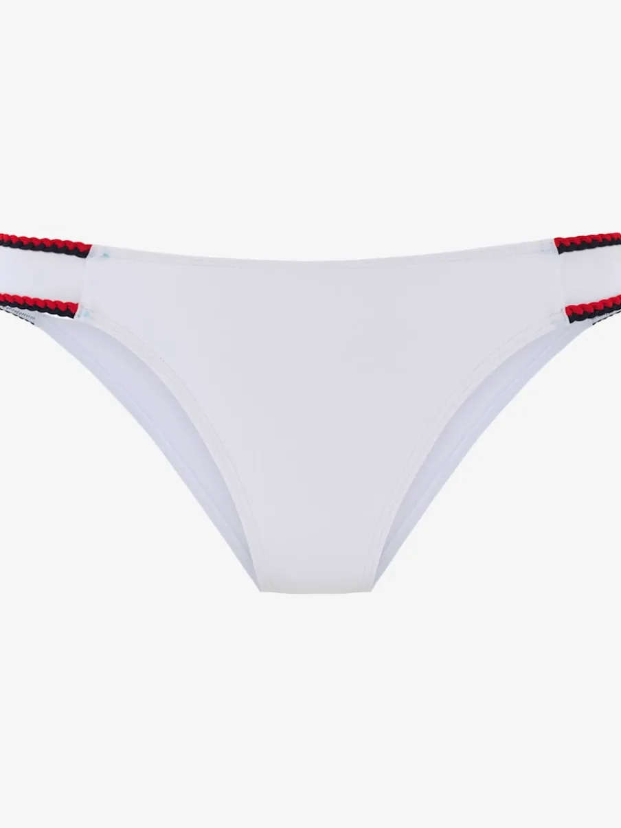 Bas de maillot de bain unis avec cordons en polyamide recyclé