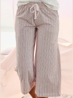 Bas de pyjama élégante pantacourt de pyjama avec motif sur toute la surface