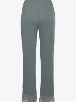 Bas de pyjama pantalon de nuit long avec détails en dentelle