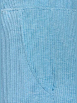 Bas de pyjama pantalon de nuit en matière côtelée douce