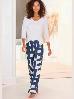 Bas de pyjama pantalon de pyjama avec motif abstrait
