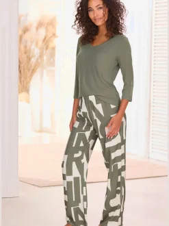 Bas de pyjama pantalon de pyjama avec motif abstrait