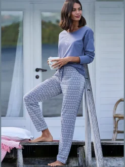 Bas de pyjama pantalon de pyjama avec imprimé sur toute la surface
