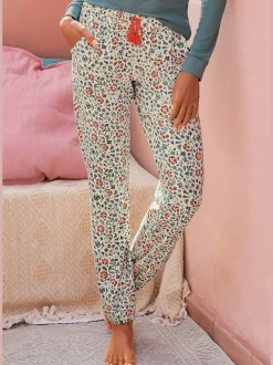 Bas de pyjama pantalon de pyjama fantaisie avec imprimé floral