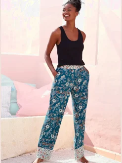 Bas de pyjama pantalon de pyjama fantaisie avec imprimé floral