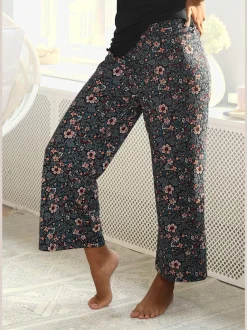 Bas de pyjama pantalon jupe-culotte de pyjama à motifs