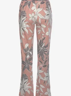 Bas de pyjama pantalon longueur cheville à imprimé floral