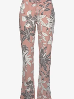 Bas de pyjama pantalon longueur cheville à imprimé floral