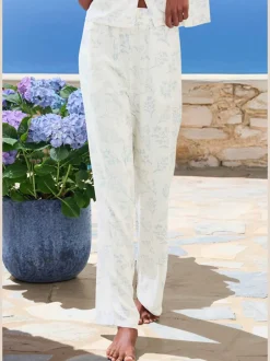 Bas de pyjama pantalon tissé ample