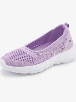 Baskets chaussures en textiles, chaussures en tissu avec chaîne décorative raffinée amovible pour un look personnalisé