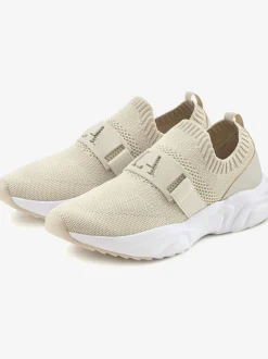 Baskets chaussures en textile, chaussures en tissu avec semelle chunky tendance