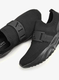 Baskets chaussures en textile, chaussures en tissu avec semelle chunky tendance