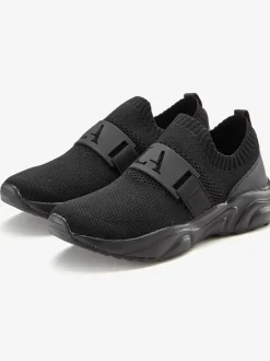 Baskets chaussures en textile, chaussures en tissu avec semelle chunky tendance