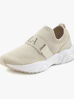 Baskets chaussures en textile, chaussures en tissu avec semelle chunky tendance