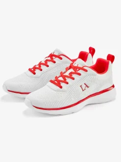 Baskets chaussures en textile, chaussures en tissu avec détails contrastés pour un look raffiné