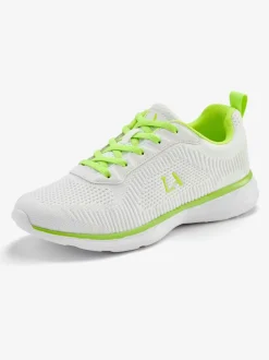 Baskets chaussures en textile, chaussures en tissu avec détails contrastés pour un look raffiné