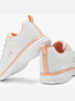 Baskets chaussures en textile, chaussures en tissu avec détails contrastés pour un look raffiné