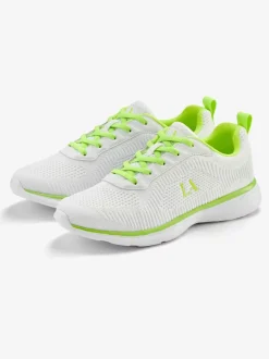 Baskets chaussures en textile, chaussures en tissu avec détails contrastés pour un look raffiné