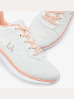 Baskets chaussures en textile, chaussures en tissu avec détails contrastés pour un look raffiné