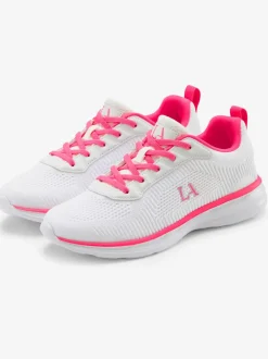 Baskets chaussures en textile, chaussures en tissu avec détails contrastés pour un look raffiné