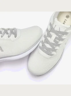 Baskets chaussures en textile, chaussures en tissu avec détails contrastés pour un look raffiné