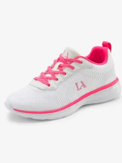 Baskets chaussures en textile, chaussures en tissu avec détails contrastés pour un look raffiné
