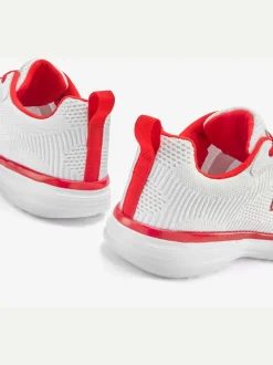 Baskets chaussures en textile, chaussures en tissu avec détails contrastés pour un look raffiné