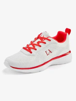 Baskets chaussures en textile, chaussures en tissu avec détails contrastés pour un look raffiné